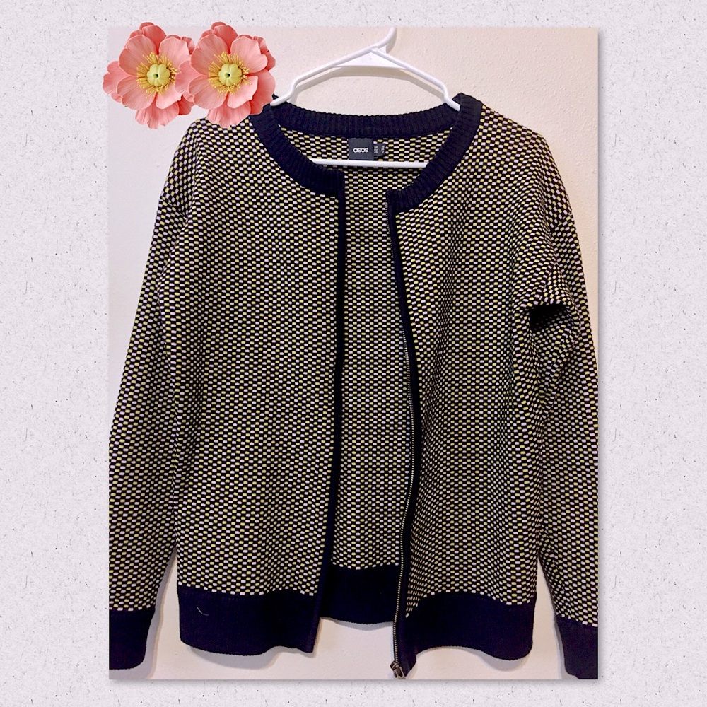 Cotton-mix Zip-up Cardigan